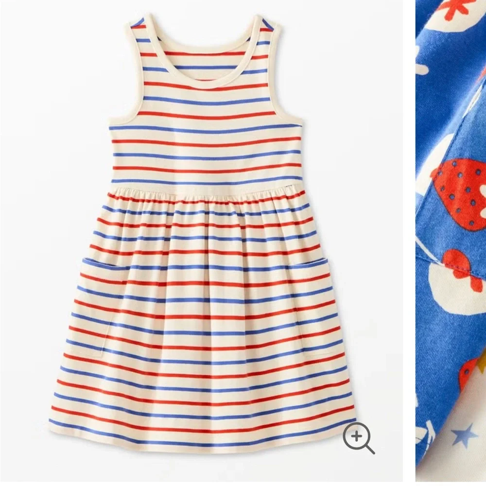 NWT Striped Kids Plaground Dress - Red, Blue, White - Picture 3 of 5